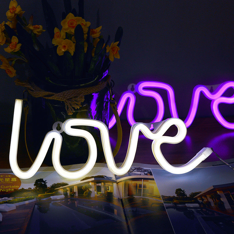 GadgetPik | Led Neon Love Sign Light | Decorations Table Lamps