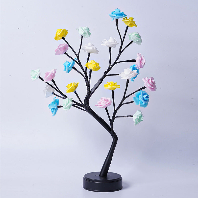 GadgetPik } Table Lamp Flower | Tree Rose Lamps Fairy Desk Night