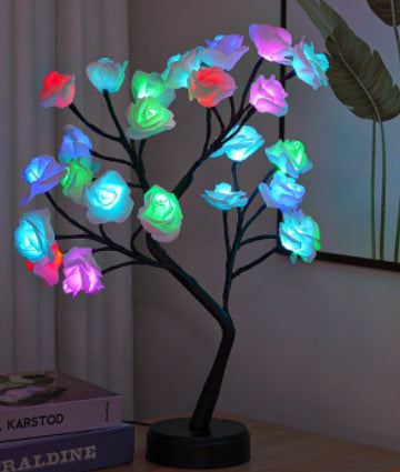 GadgetPik } Table Lamp Flower | Tree Rose Lamps Fairy Desk Night
